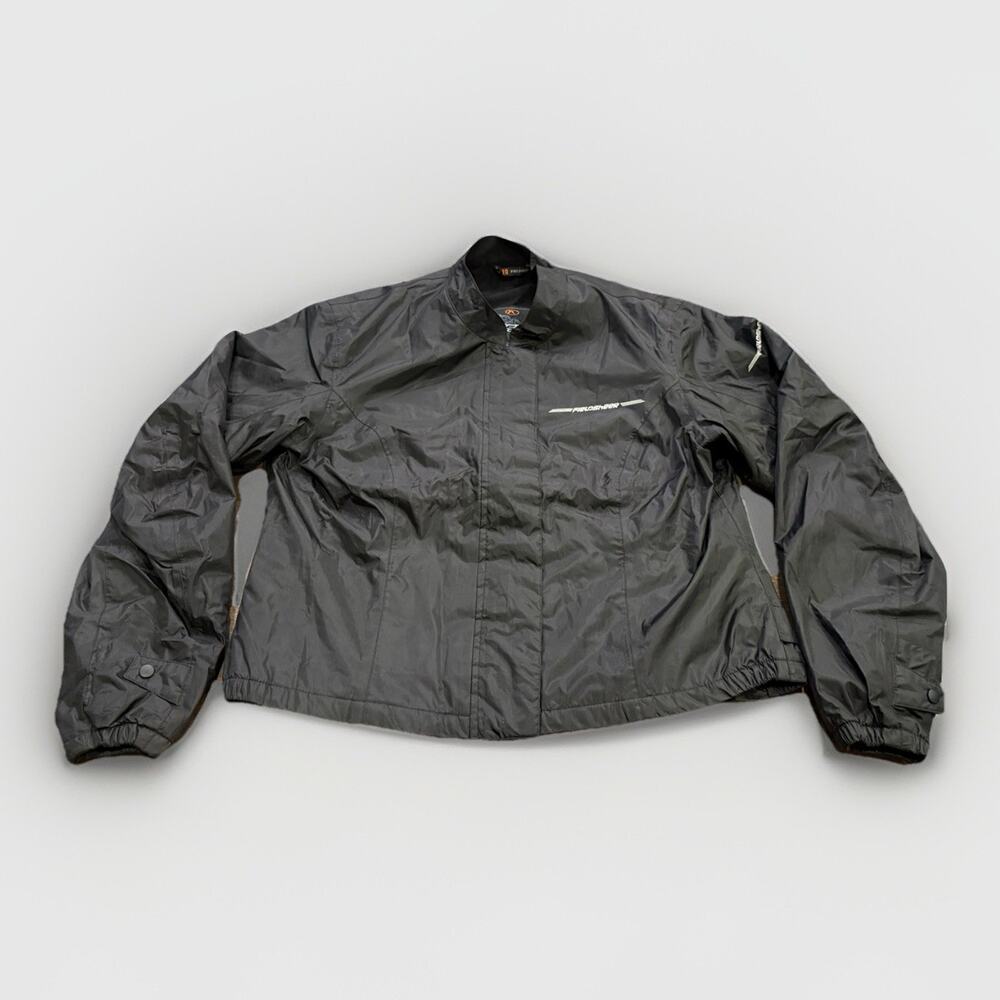 Fieldsheer FS Motorcycle Womens Black Full Zip Windbreaker Lined Jacket Size 10